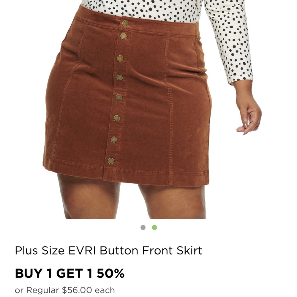 Button Front Skirt
